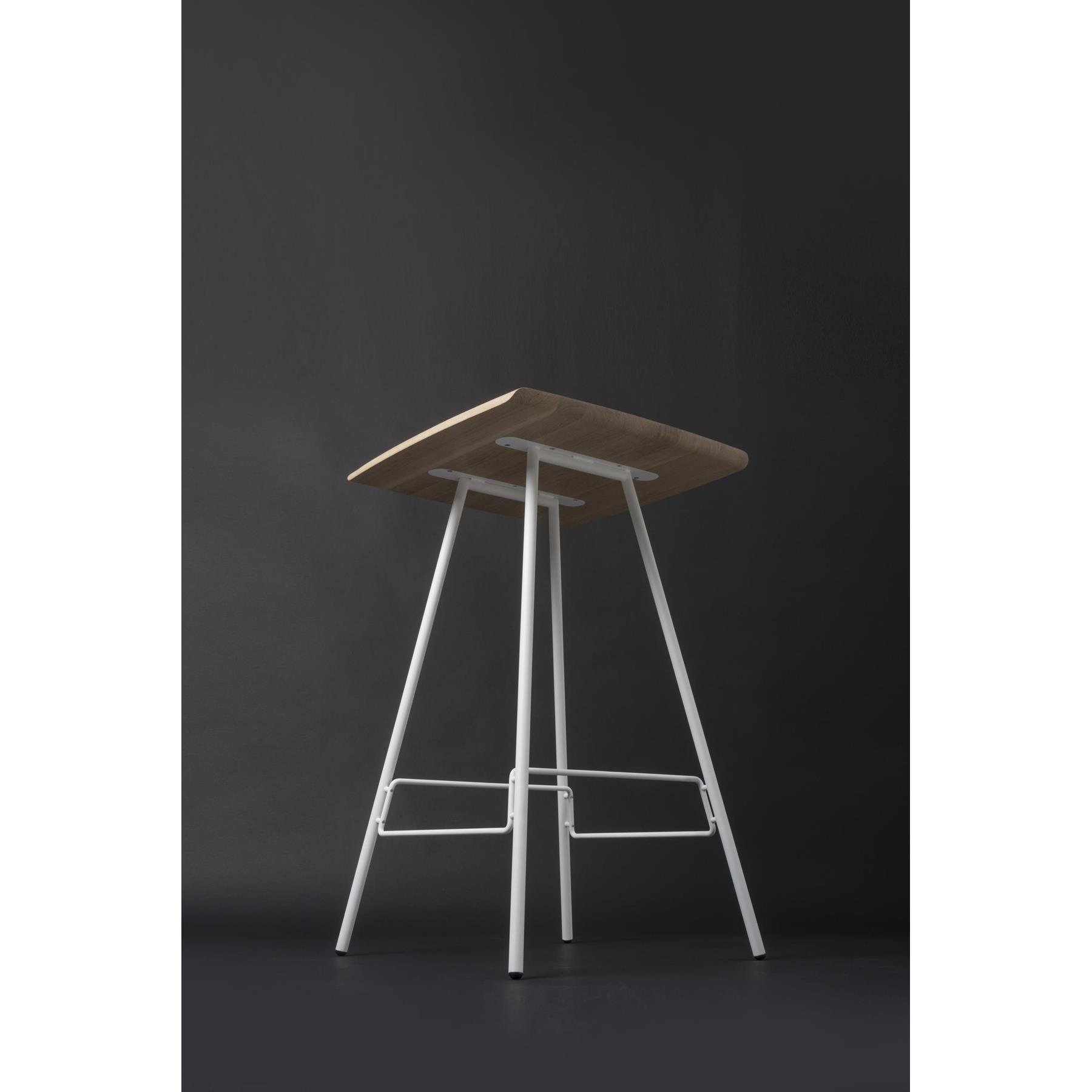 Gazzda Leina bar tafel 70x70 whitewash, wit onderstel