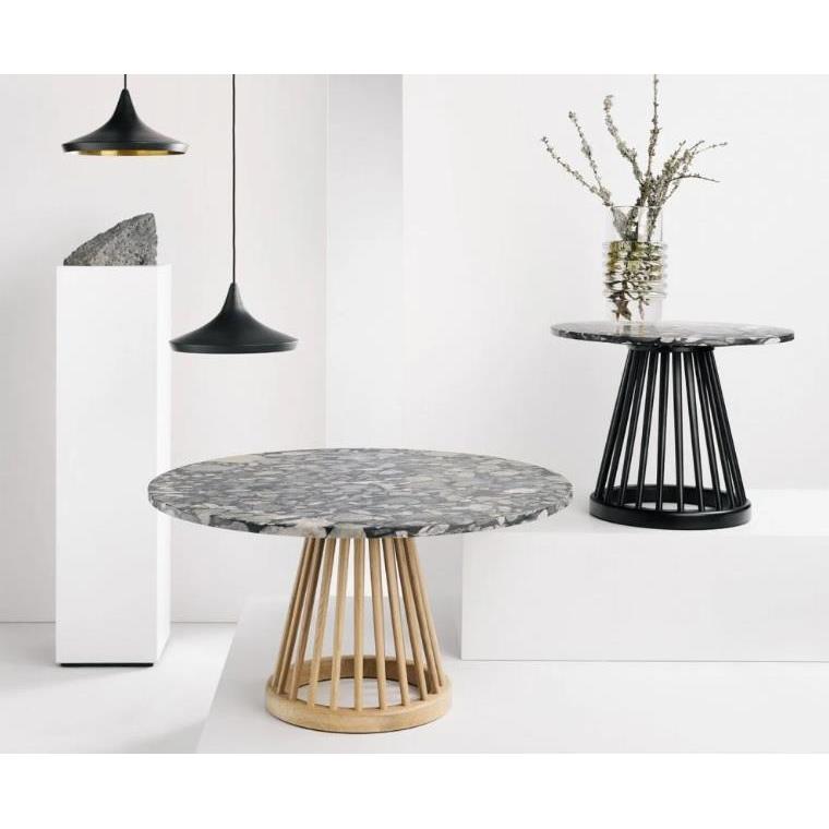 Tom Dixon Fan 60 salontafel zwart|Pebble marmer