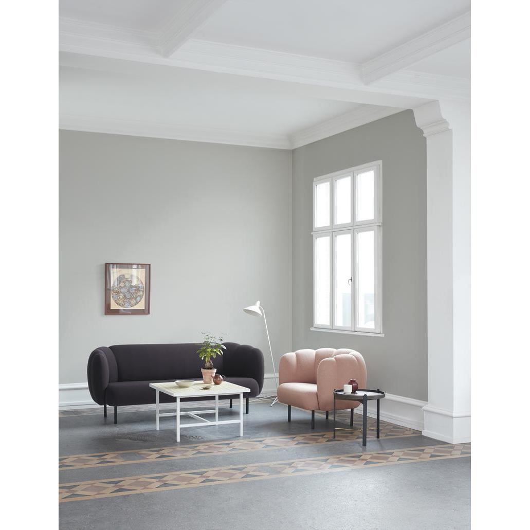 Warm Nordic Herringbone bijzettafel geel