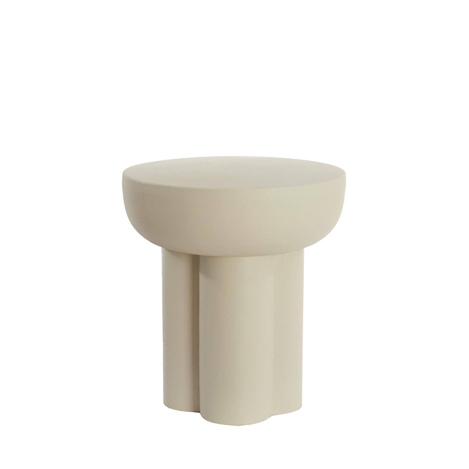 Light & Living Bijzettafel Mikola - Wit - Ø46cm