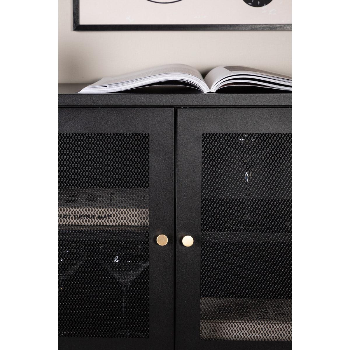 Nest living Sita metalen dressoir zwart - 120 x 80 cm