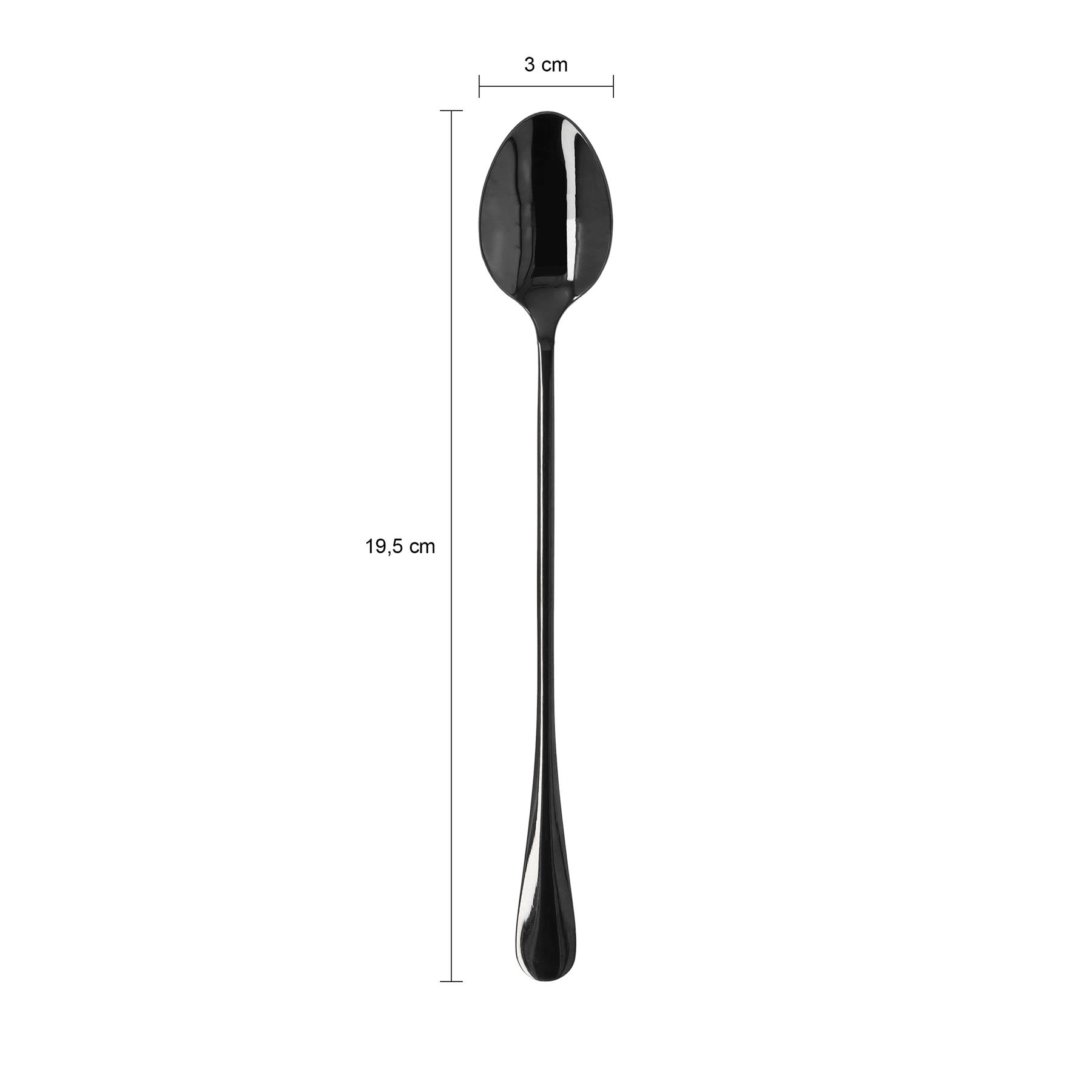 Krumble Latte Macchiato lepels set van 4 - Zwart