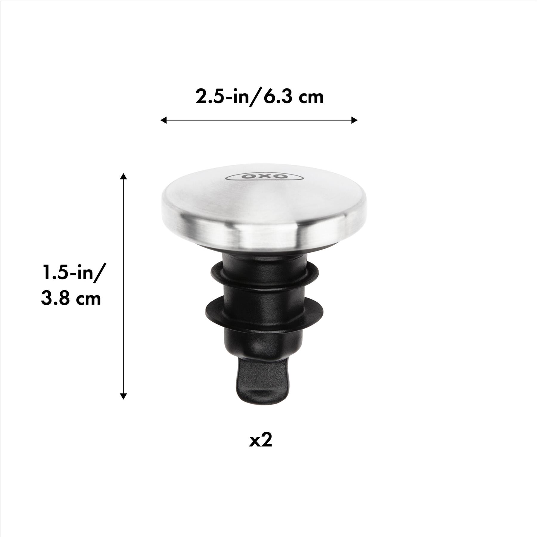 OXO Good Grips wijnflesstop-steel-set-met-2-stuks