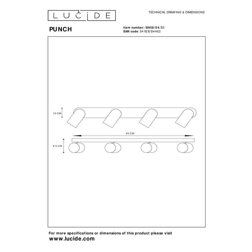 Lucide PUNCH Plafondspot - Wit