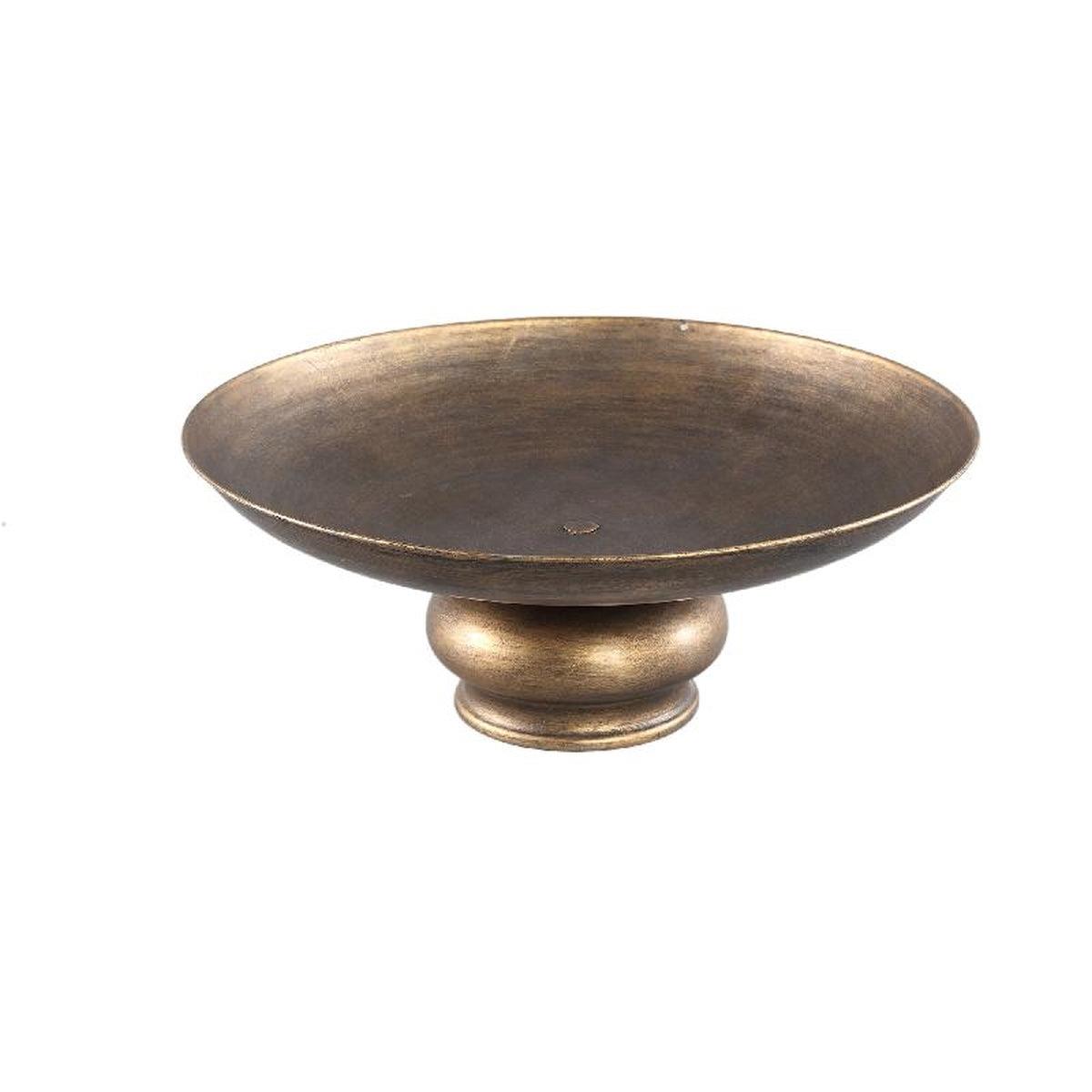 PTMD Schaal Luciene - 38x38x14 cm - Ijzer - Goud