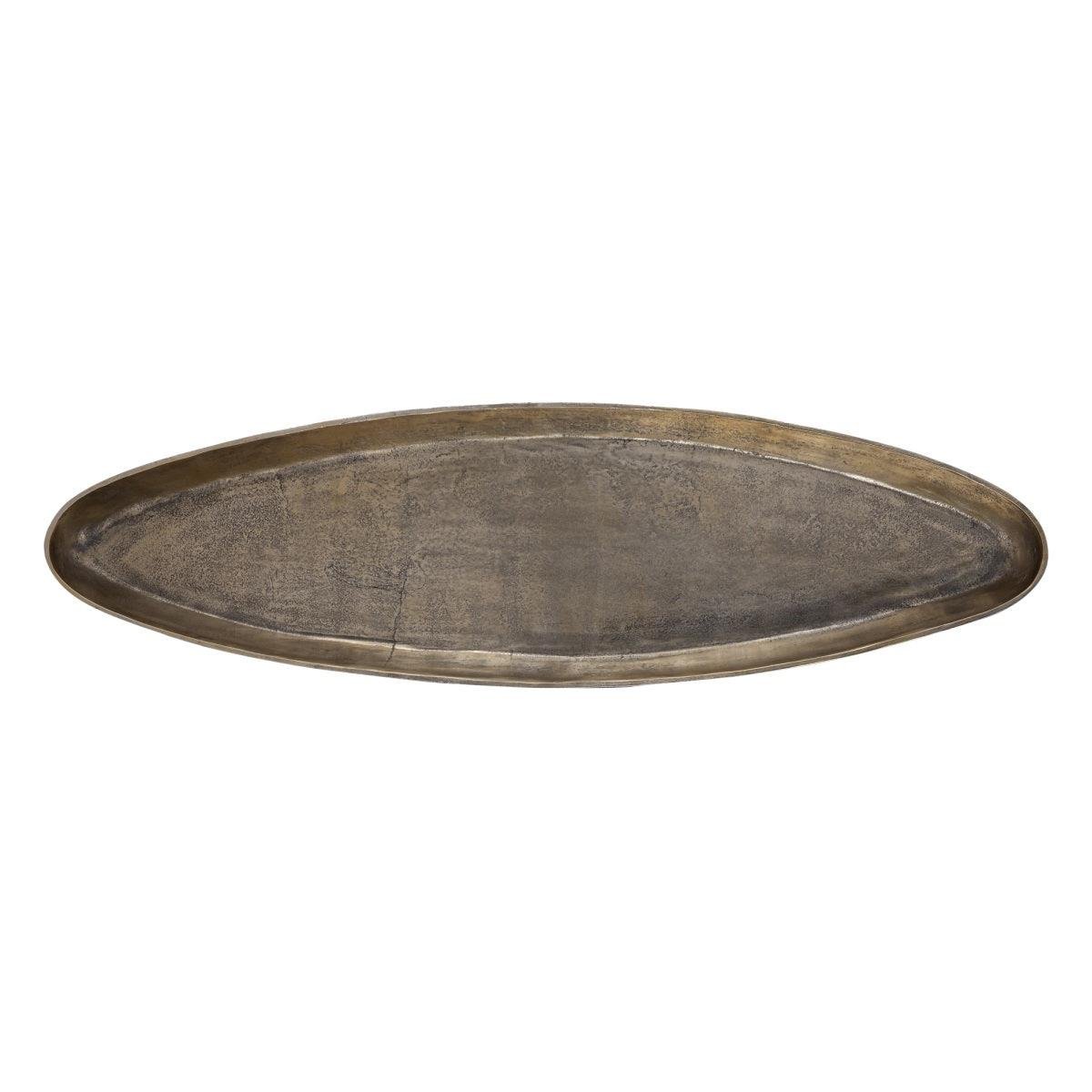PTMD Yaren Schaal - 106x33x7 cm - Aluminium - Goud