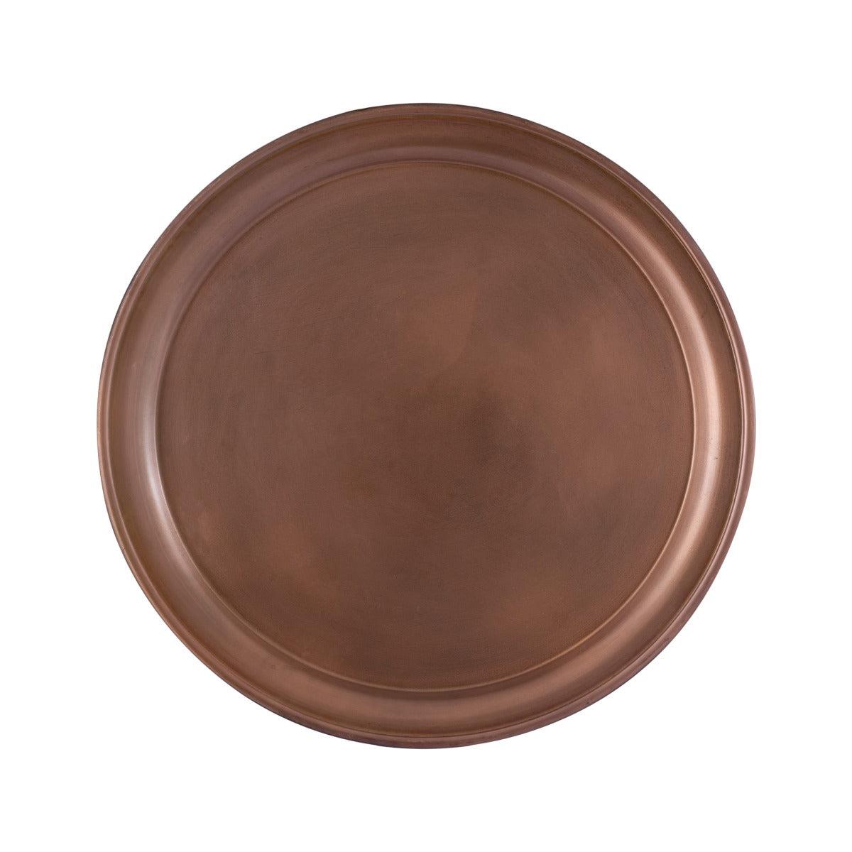 PTMD Aspyn Schaal - 50x50x2 cm - Ijzer - Koper