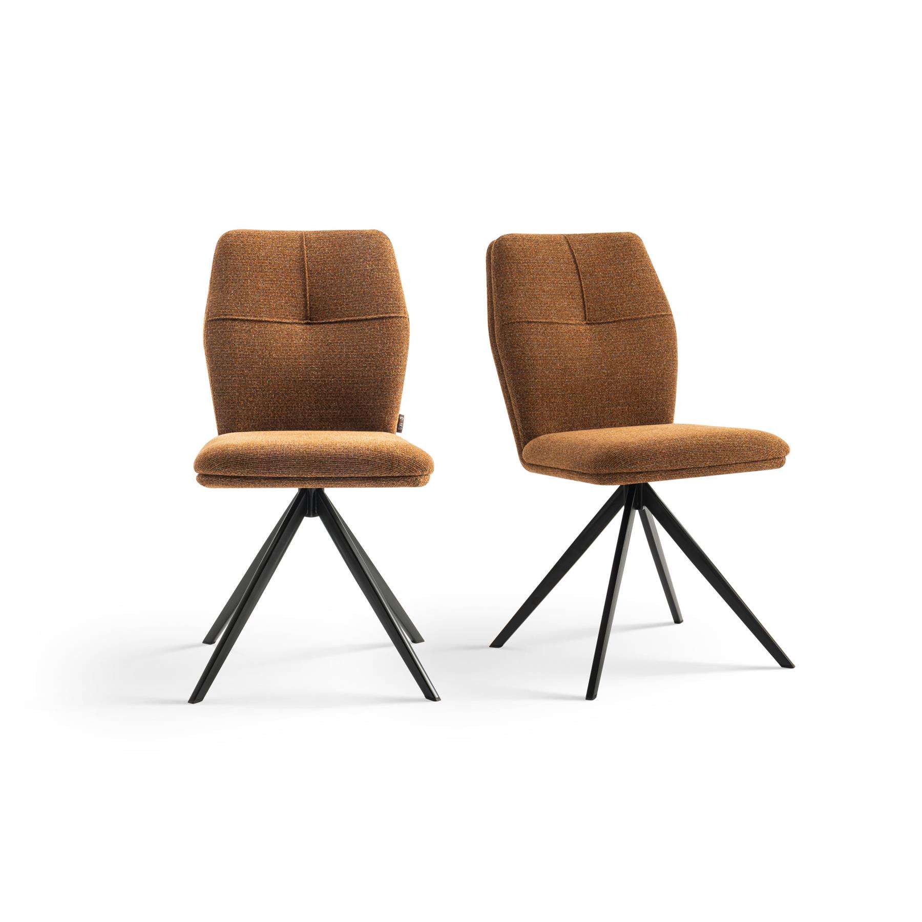 Furnihaus Eetkamerstoelen set van 2 - Emma - Oker Geel - Stof