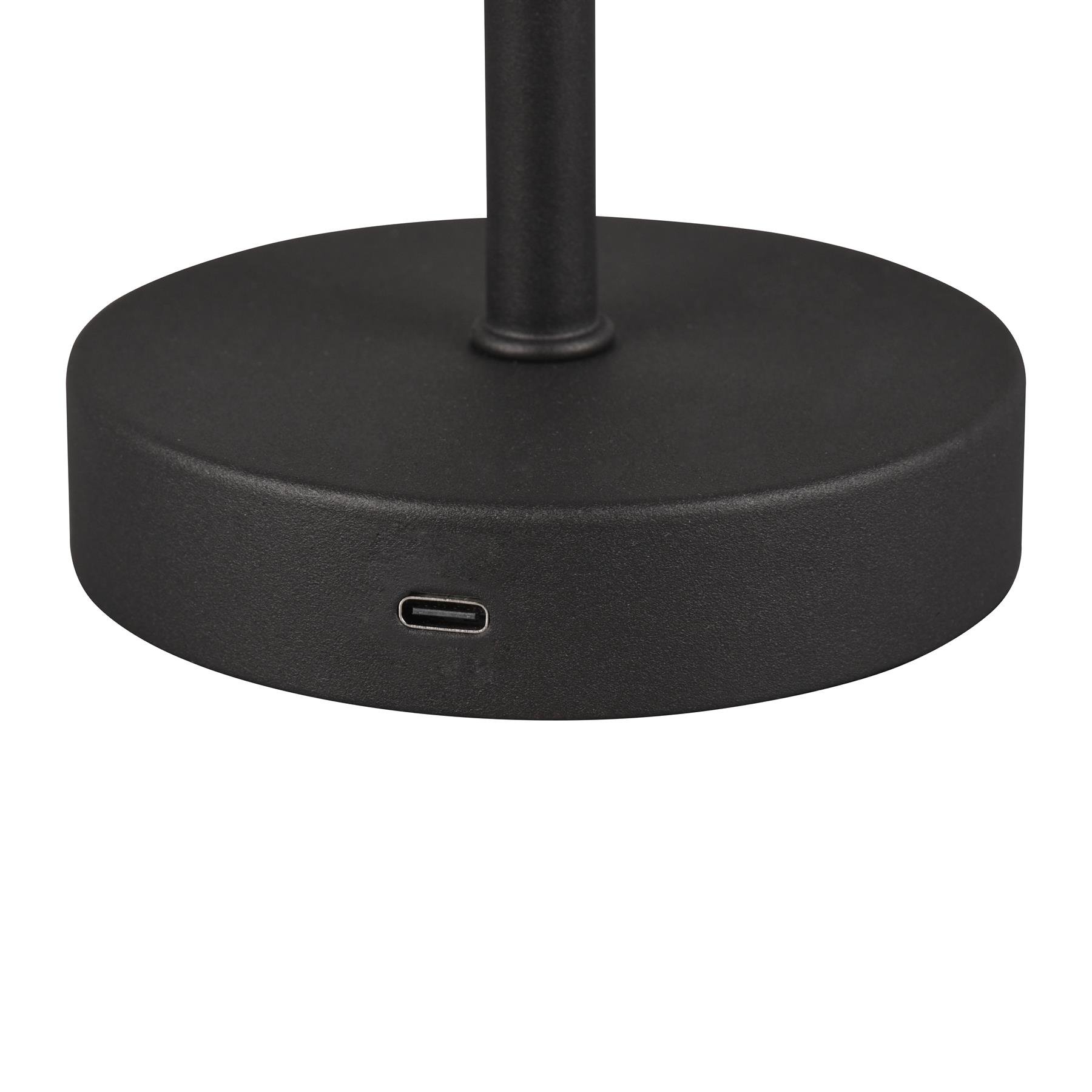 Reality Jeff Oplaadbare Tafellamp - Zwart
