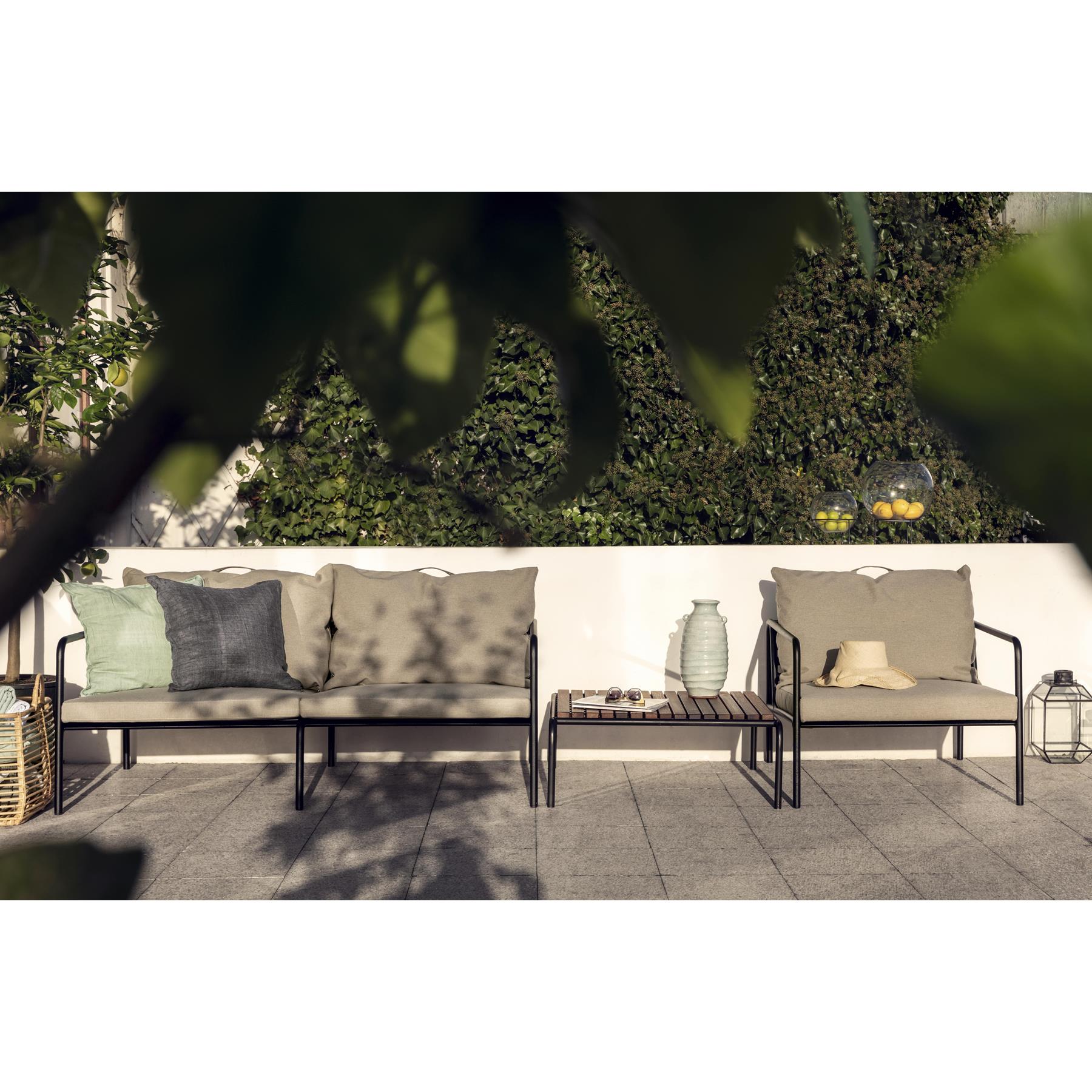 Houe Avon 2-zits loungebank frame zwart stof char heritage