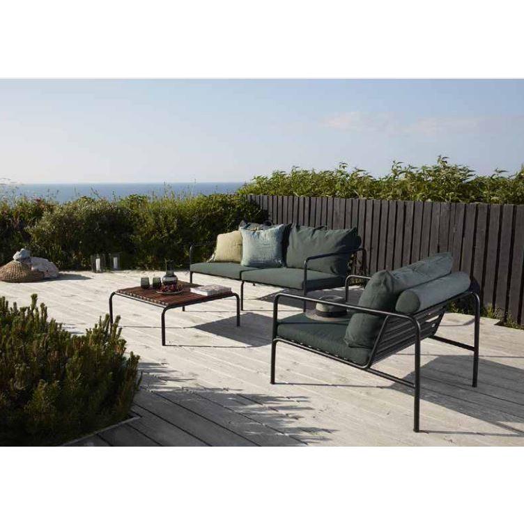 Houe Avon 2-zits loungebank frame zwart stof char heritage