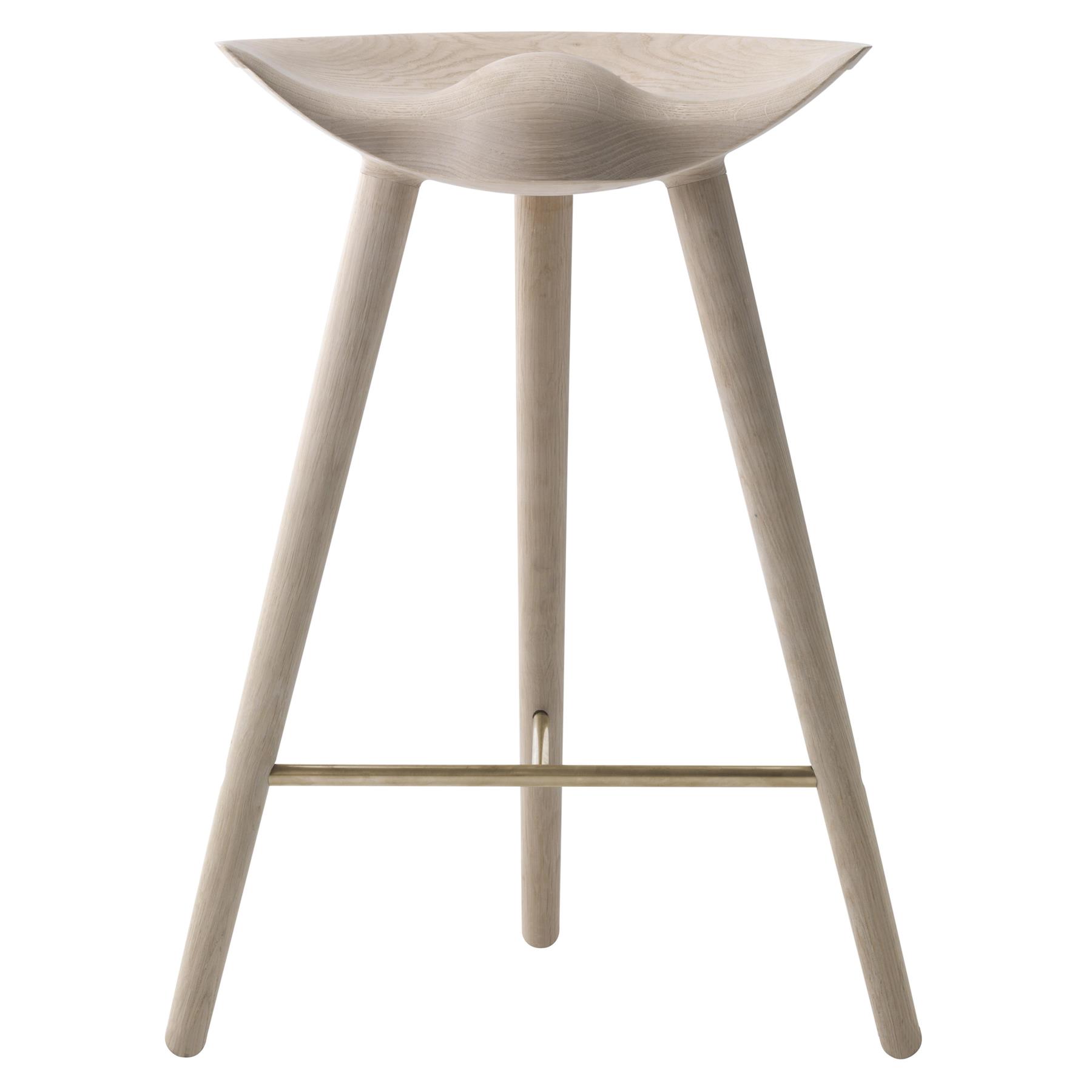 Audo Copenhagen ML42 barkruk H73 gezeept eiken, messing