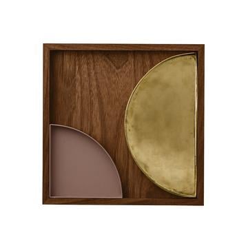 AYTM Wooden tray dienblad small zwart
