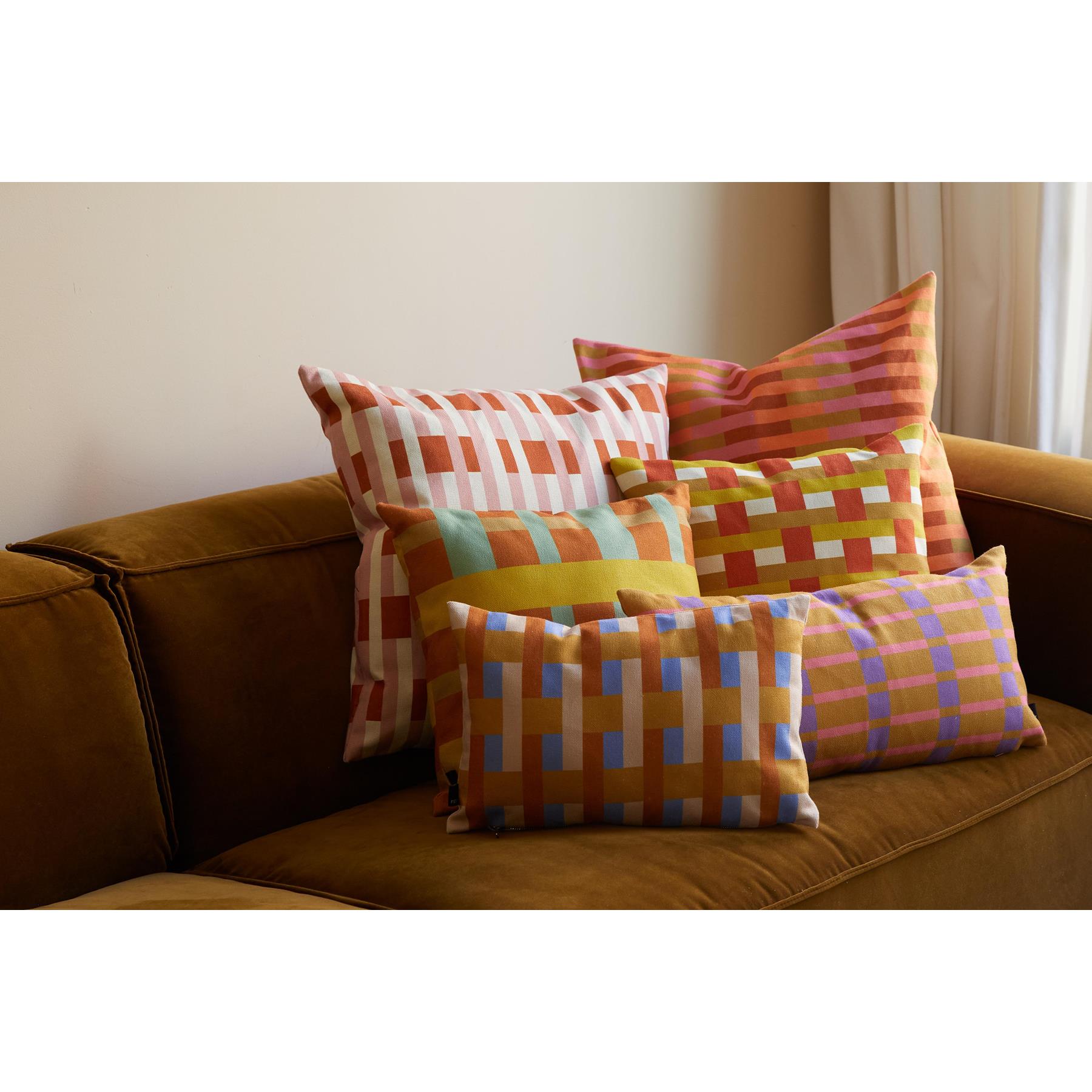 FÉST Striped kussen 45x45 mint