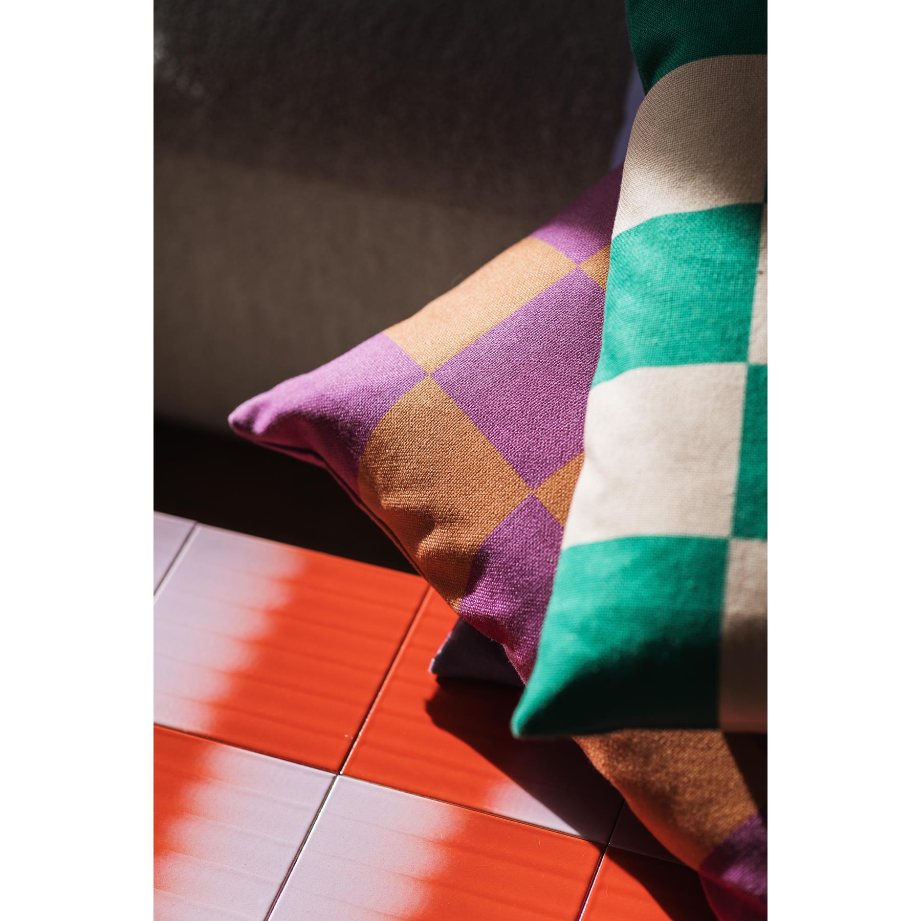 FÉST Checks kussen 45x45 Green|Sand