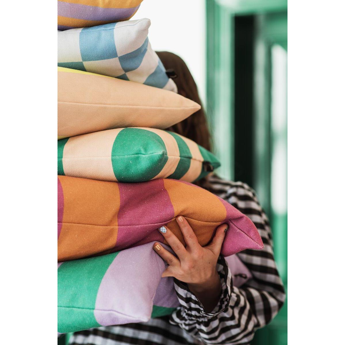 FÉST Stripes kussen 60x60 Green|Purple