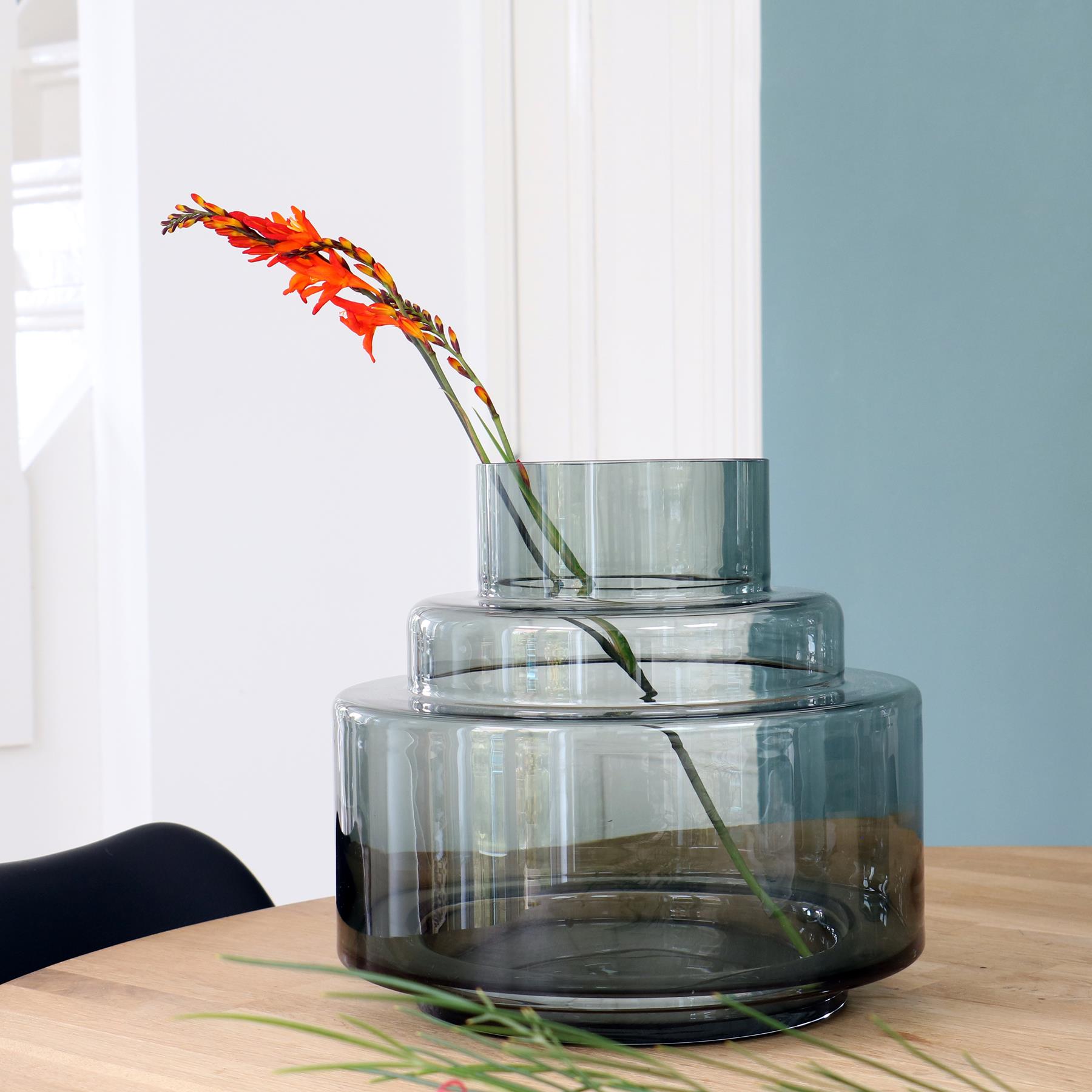 Vase The World Chari Vaas Ø 33 cm - Grijs