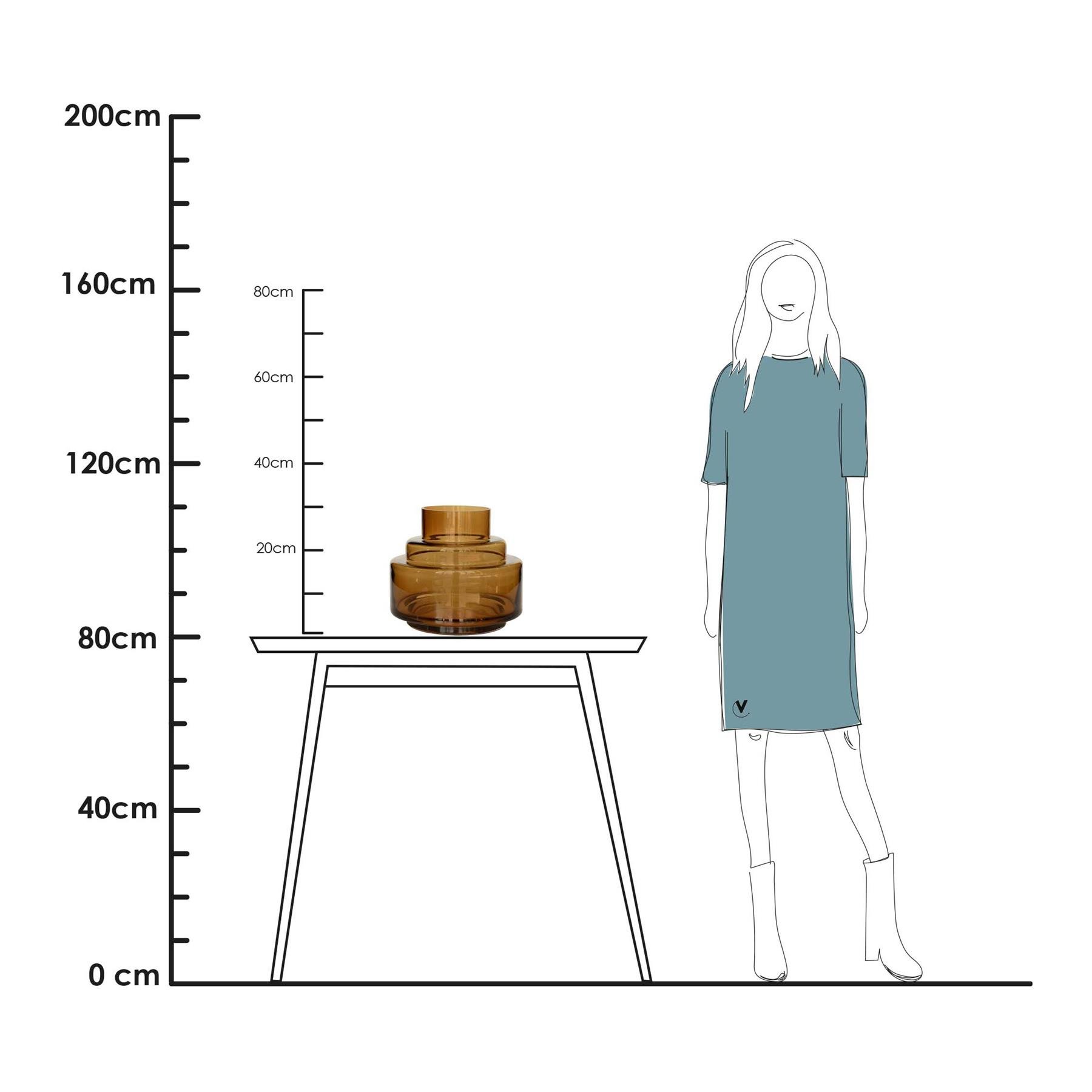 Vase The World Chari Vaas Ø 33 cm - Cognac