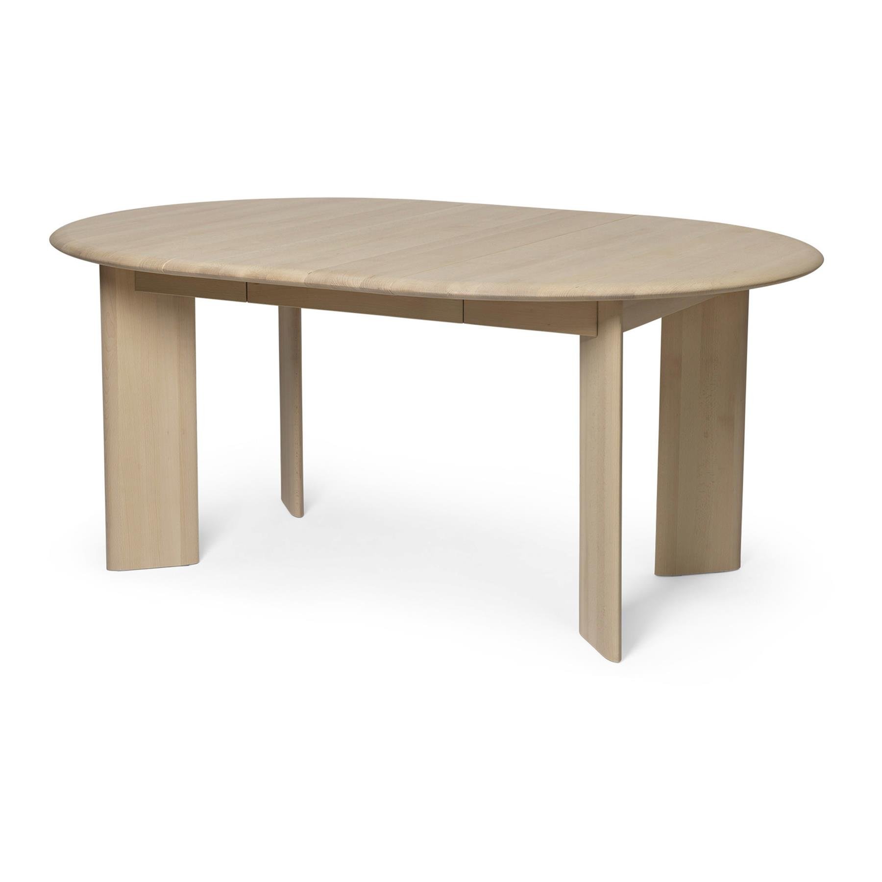 ferm LIVING Bevel Uitschuifbare Eettafel 117/167 x 117 cm - Wit Beukenhout