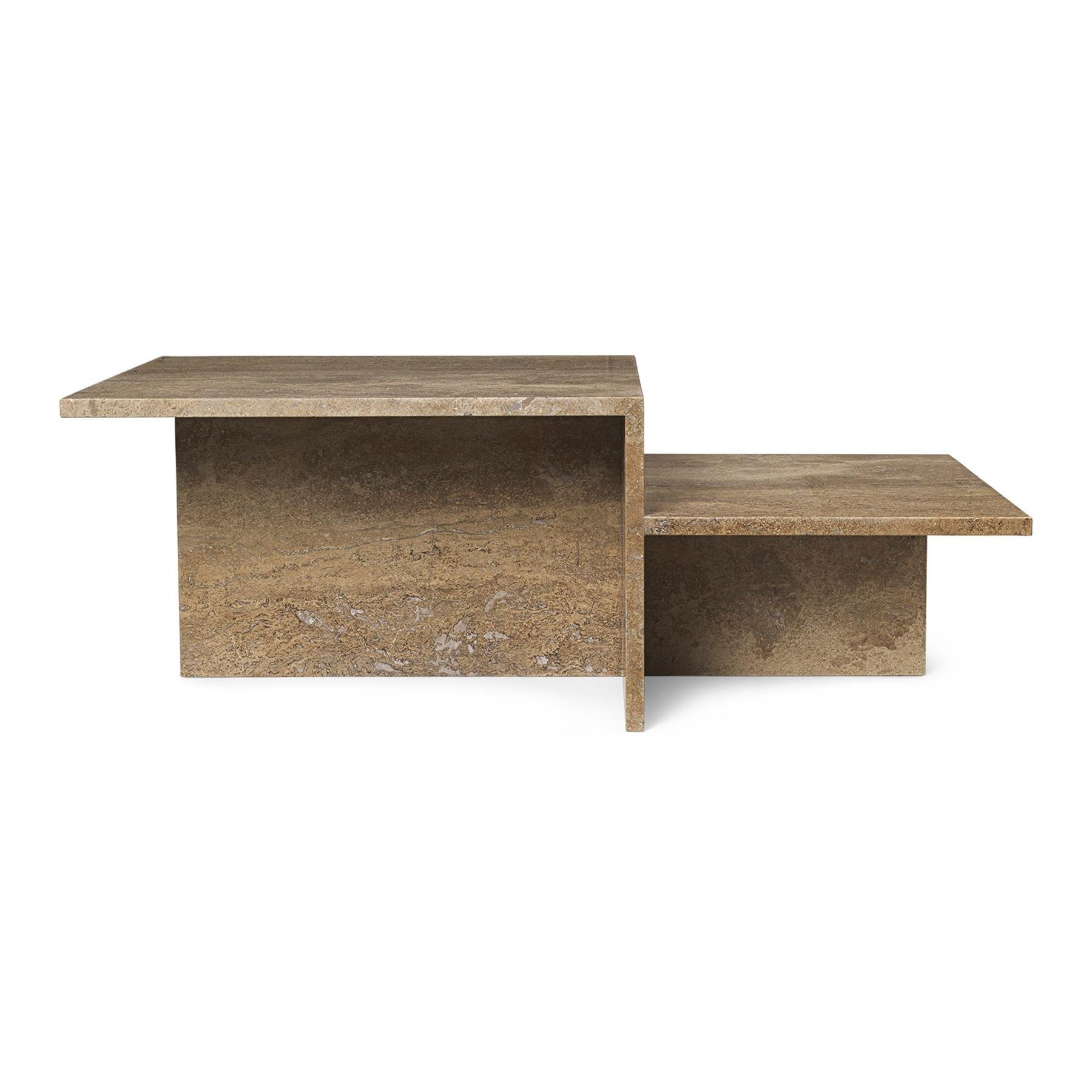 ferm LIVING Distinct Salontafel - Travertine Dark Brown