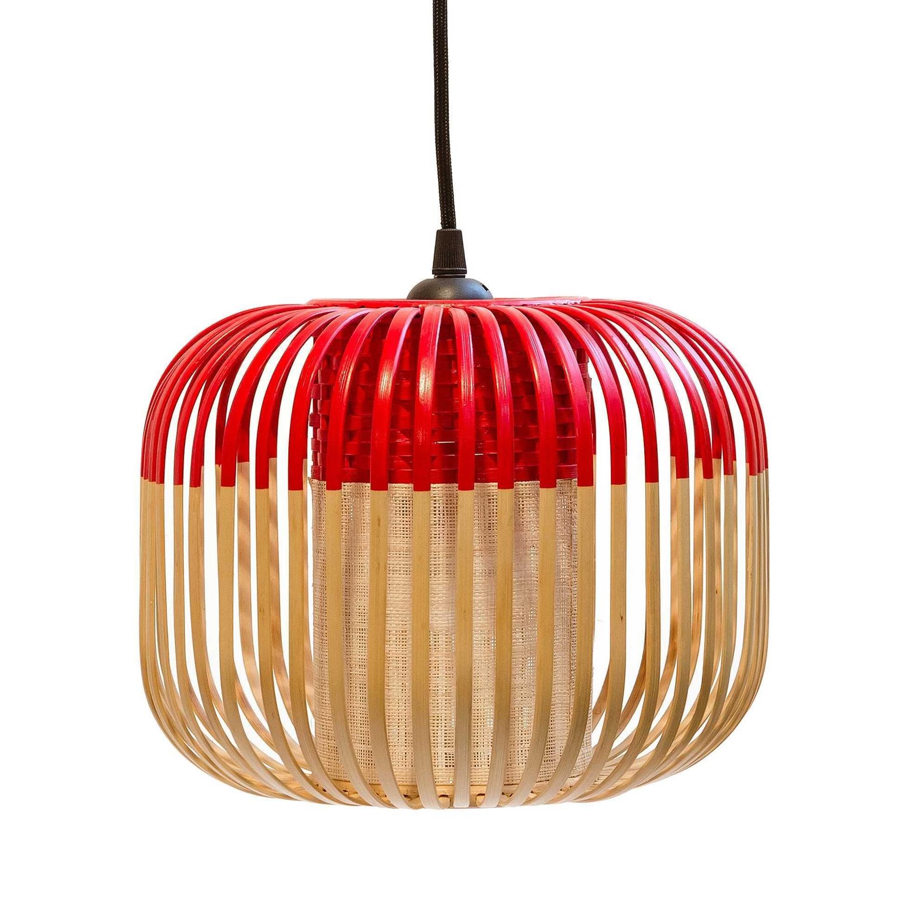 Forestier Bamboo Light hanglamp extra small Ø27 rood