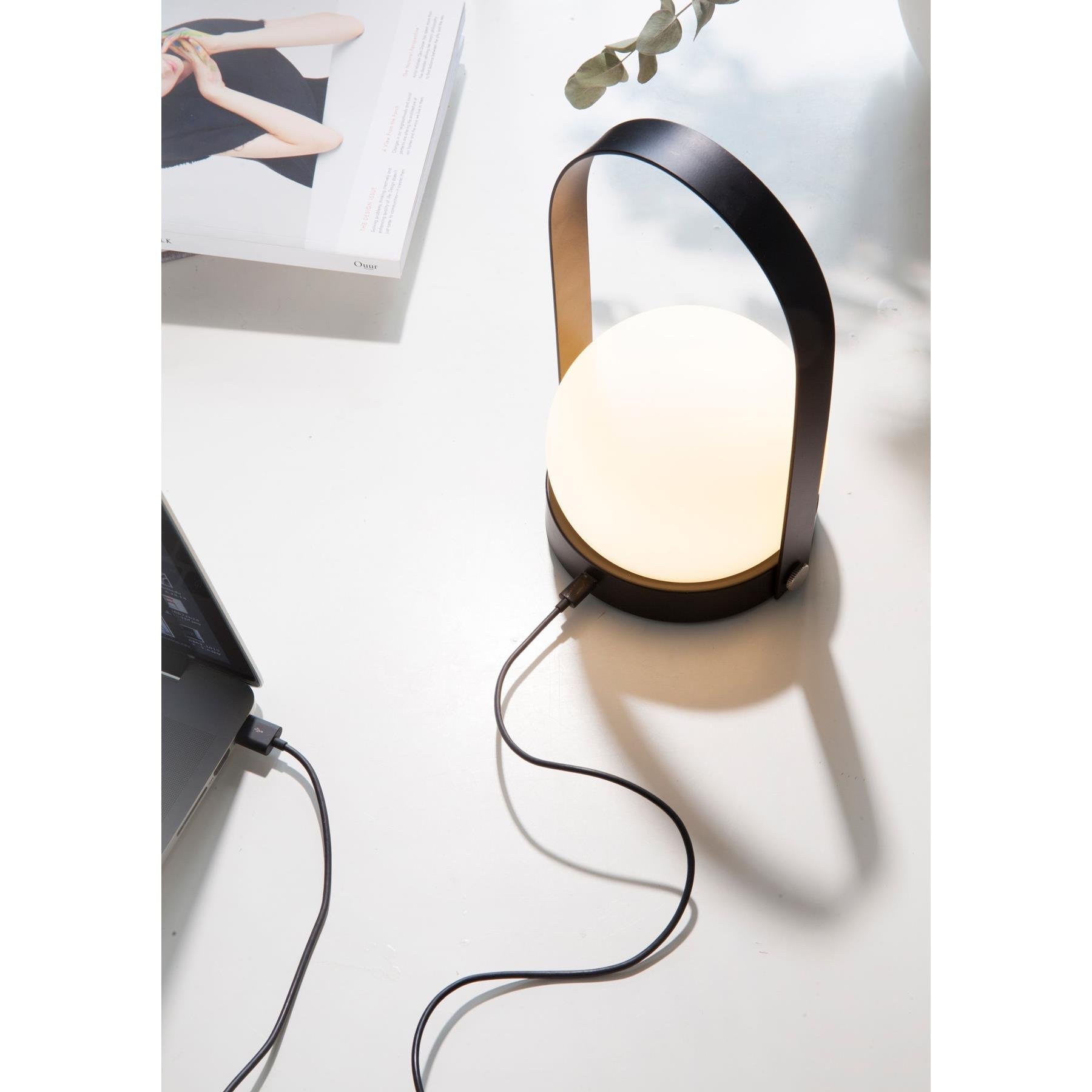 Audo Copenhagen Carrie tafellamp LED oplaadbaar Burned Red