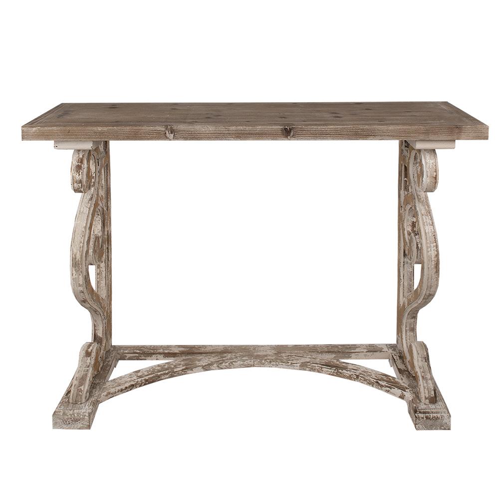 Clayre & Eef Sidetable  125x39x92 cm Bruin Hout Wandtafel