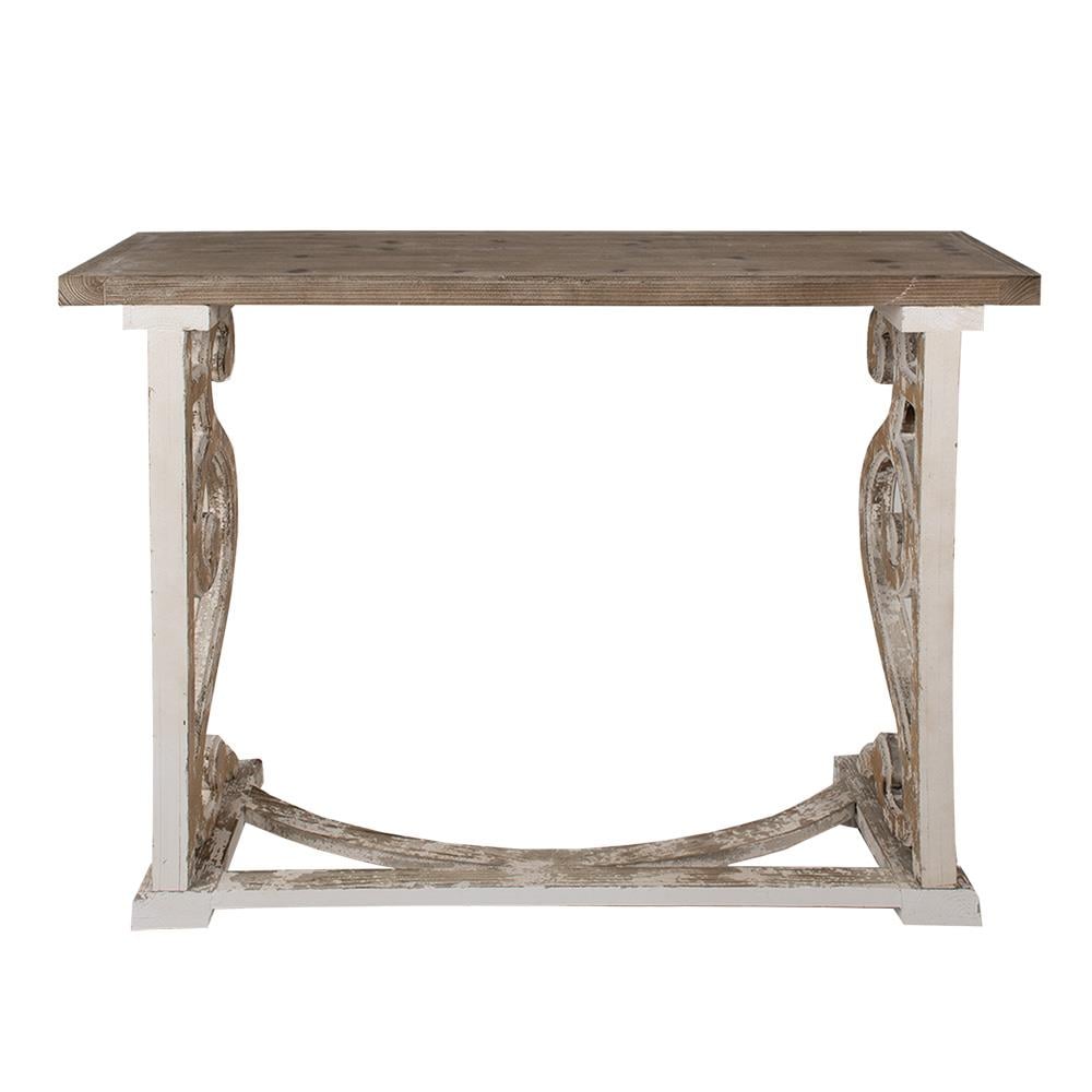 Clayre & Eef Sidetable  125x39x92 cm Bruin Hout Wandtafel