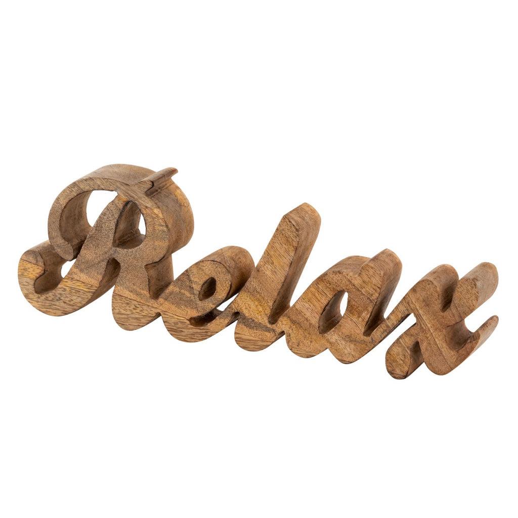 SVJ 'Relax'' Decoratief - 3x28x9 cm - Mango Hout - Naturel