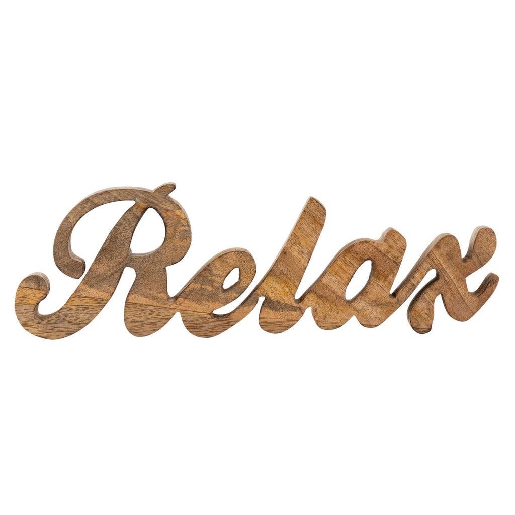 SVJ 'Relax'' Decoratief - 3x28x9 cm - Mango Hout - Naturel