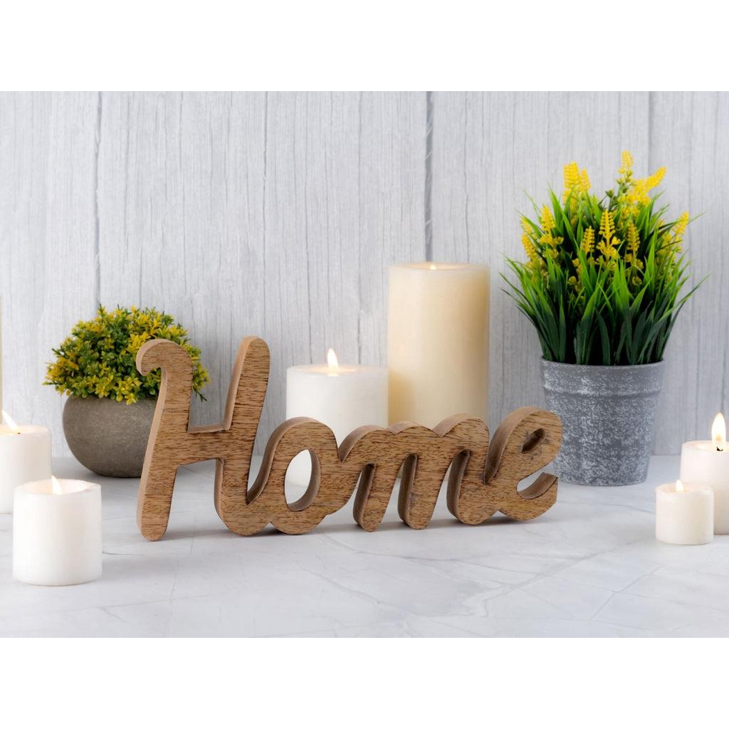 SVJ 'Home'' Decoratief - 3x28x12 cm - Mango Hout - Naturel