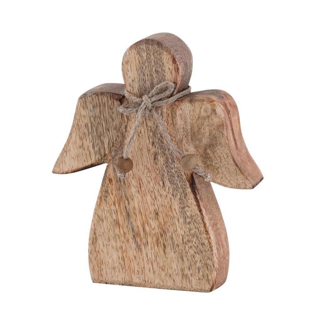 SVJ Decoratieve Engel - 3x5x15 cm - Hout - Naturel