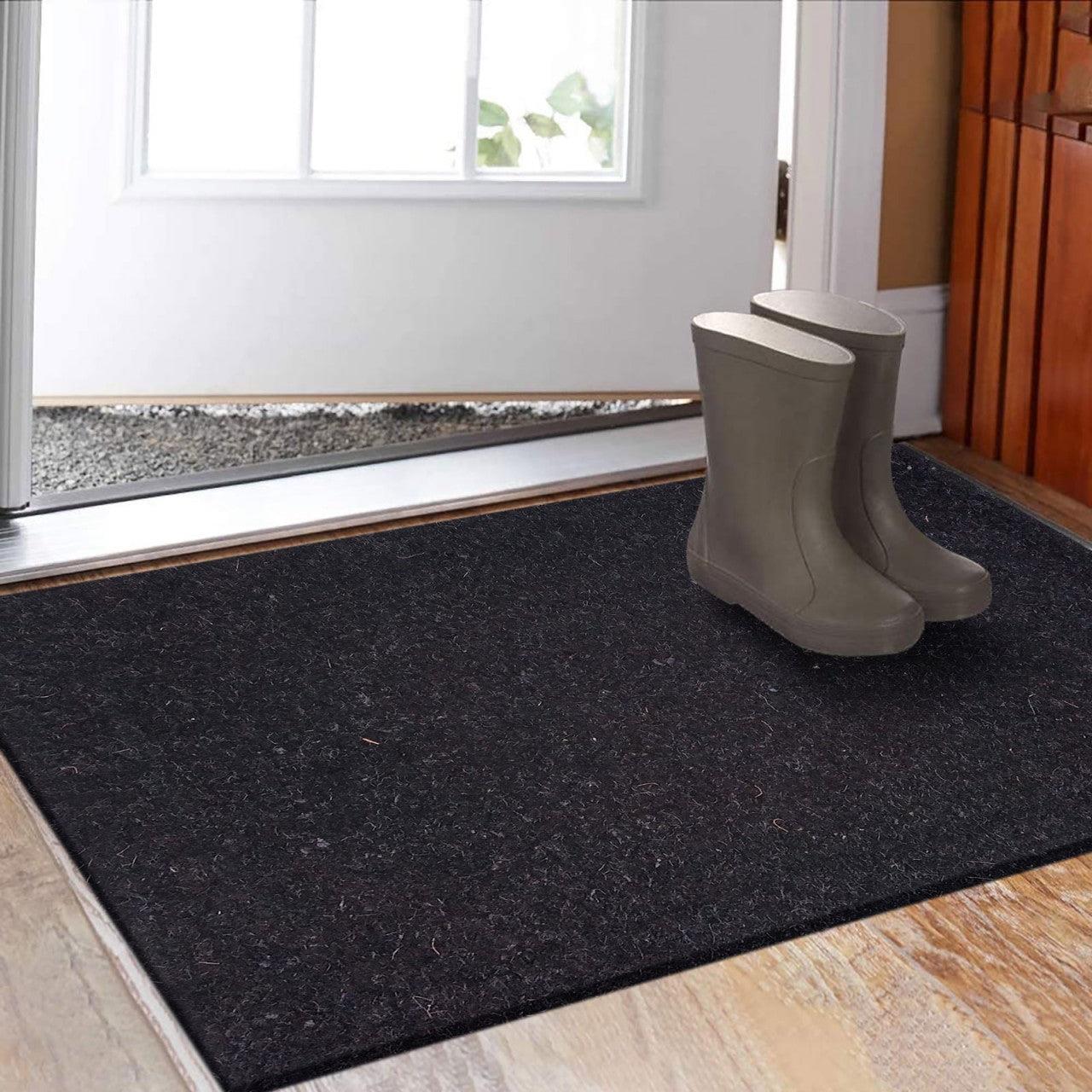 SVJ Deurmat Rechthoekig - 100 x 80 cm - Kokos - Zwart