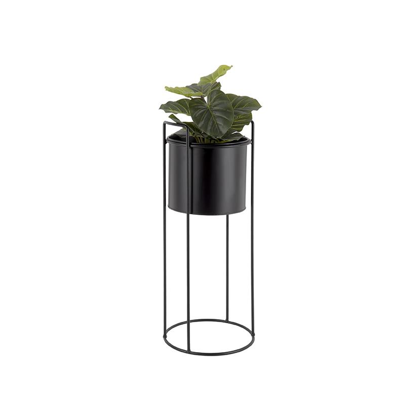 present time - Bloempot set Essence - Zwart - Rond - 80x28cm & 28x23cm & 50x19cm