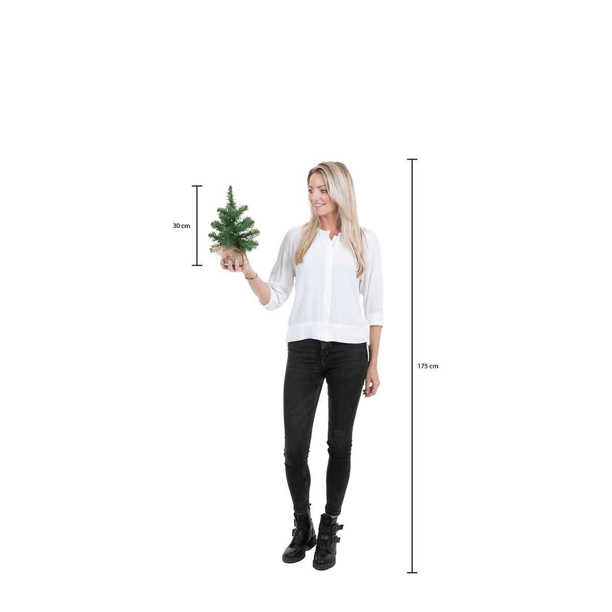 Mica Decorations Kunstkerstboom - mini - LED lampjes - 45 cm