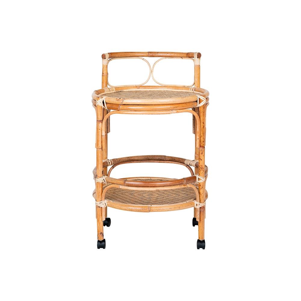 artichok indigo rotan trolley naturel Ø 55 cm kopen shop bij vtwonen