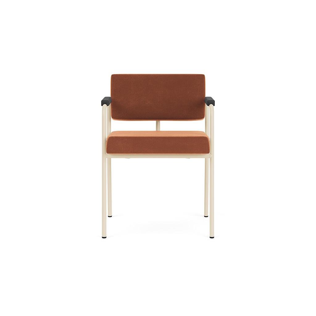 FÉST Monday stoel met armleuning sand|zwart Soil 01 natural