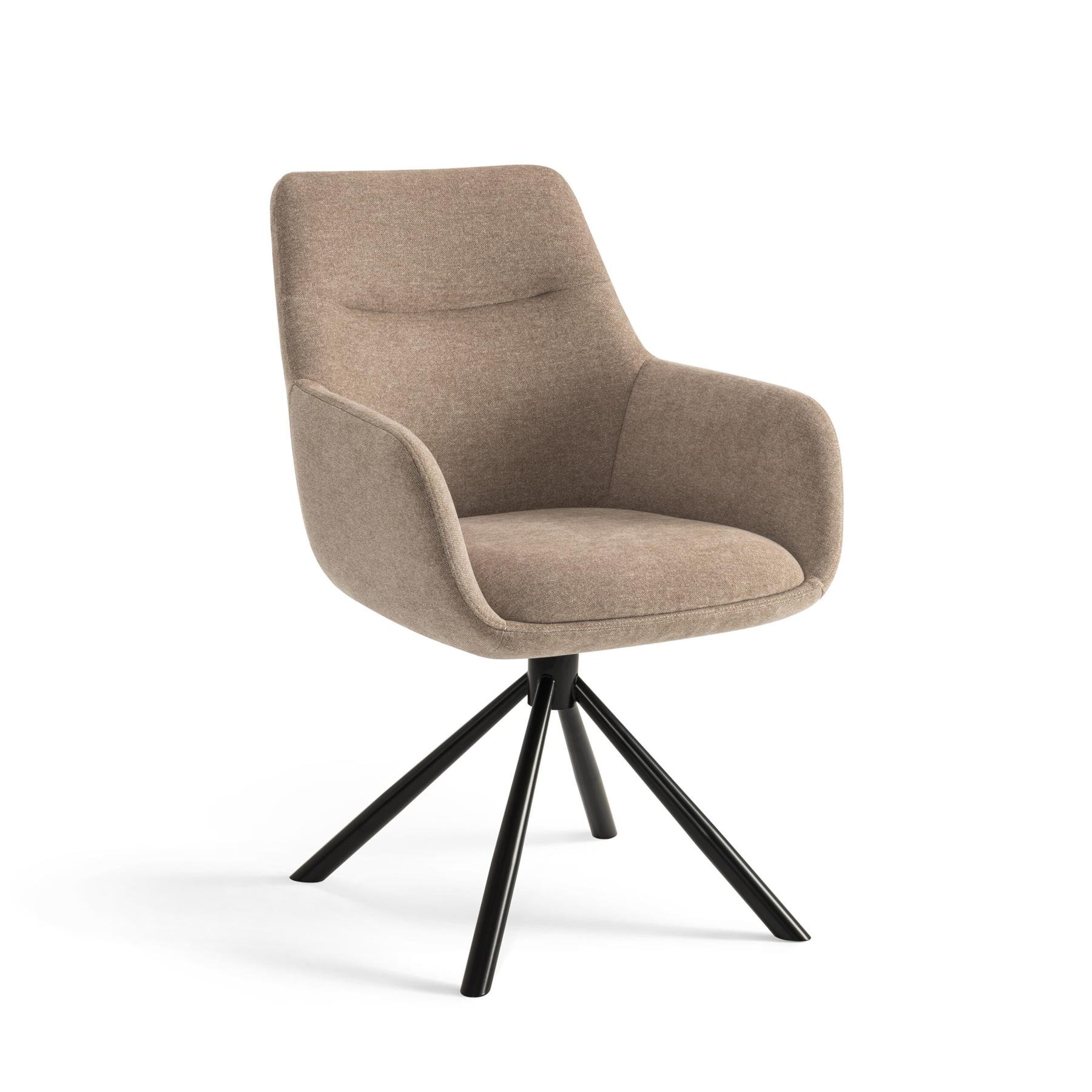 Furnihaus Draaibare Eetkamerstoelen met armleuning set van 4 Taupe