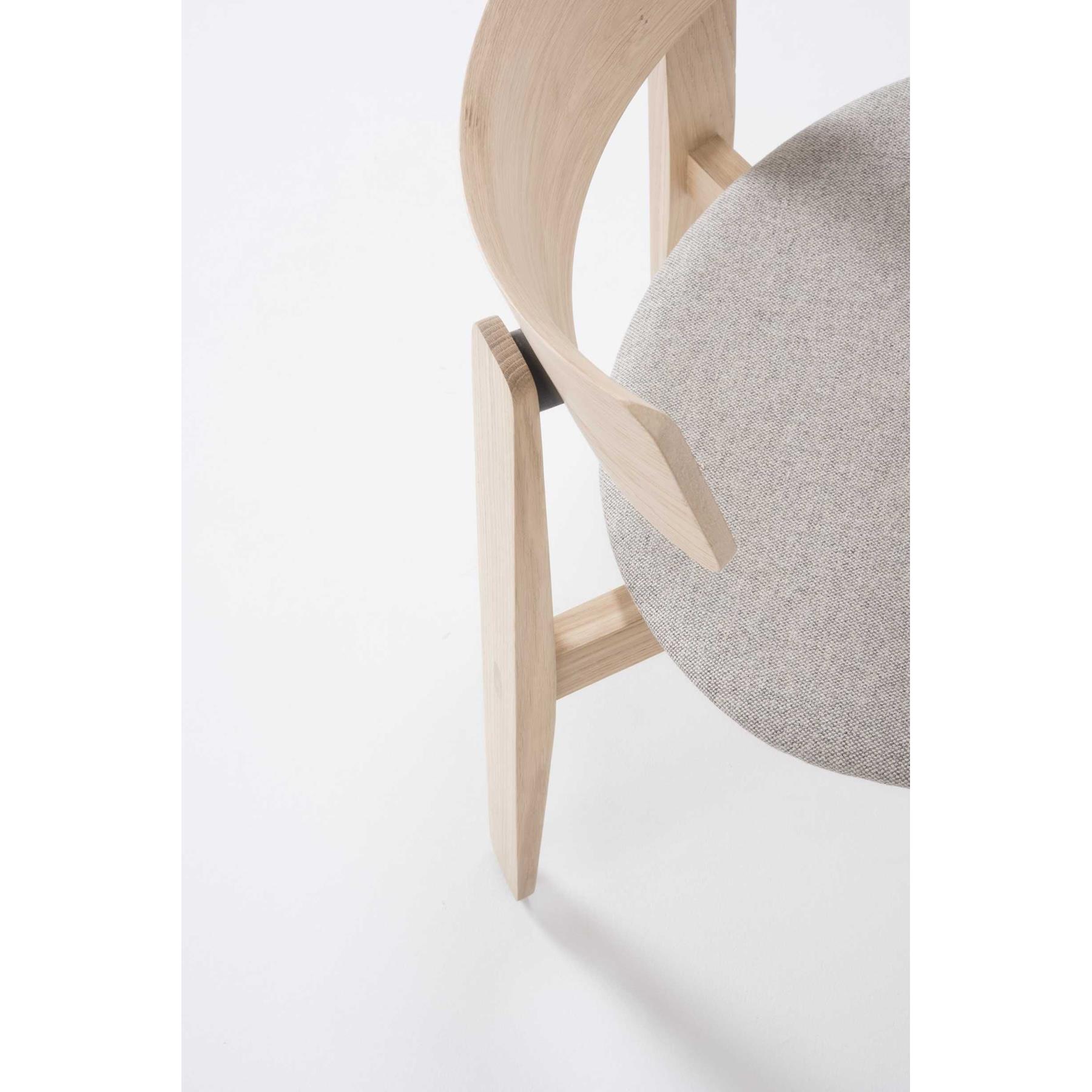 Gazzda Nora lounge stoel whitewash Dakar Leather Nature