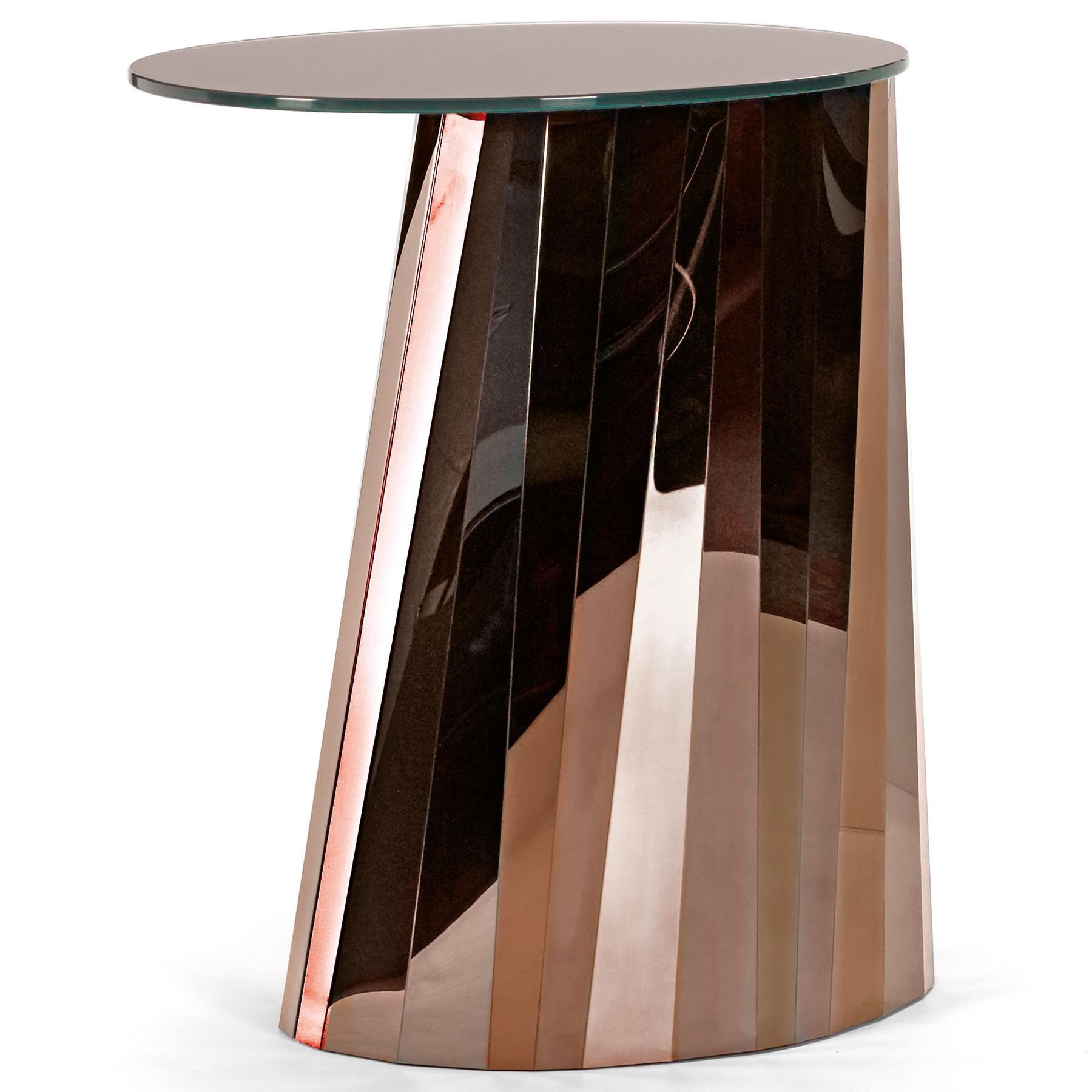 ClassiCon Pli High bijzettafel 53x42 brons, tafelblad gesatineerd