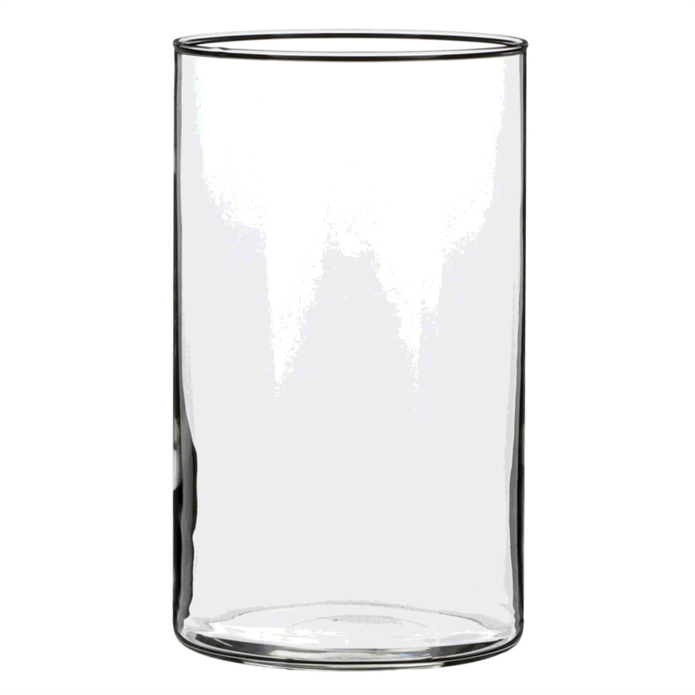 Mica Decorations Vaas - cilinder - helder - glas - D12 x H20 cm
