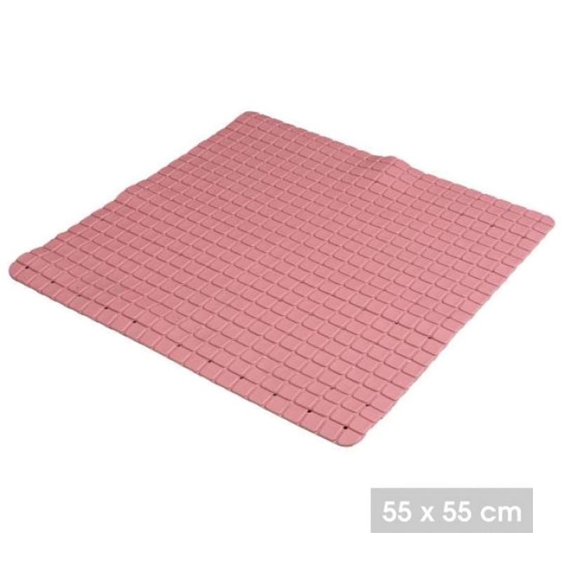 Urban Living Badkamer anti slip mat - rubber - oud roze - 55x55cm
