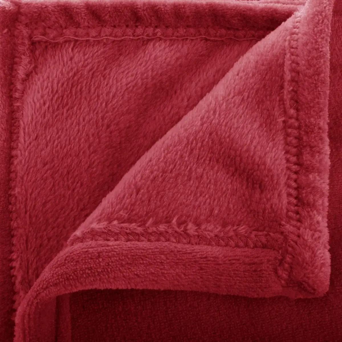 Atmosphera Plaid deken - rood - polyester - 125 x 150 cm