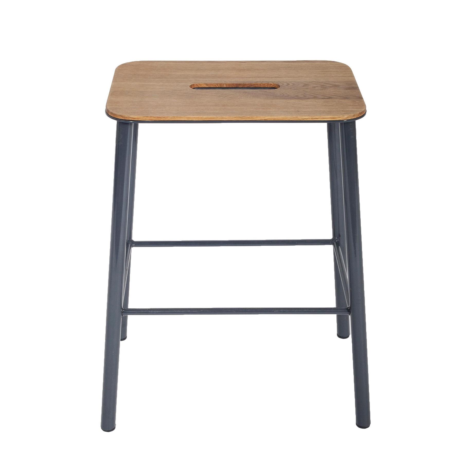 Frama Adam kruk H50 naturel leer|zwart
