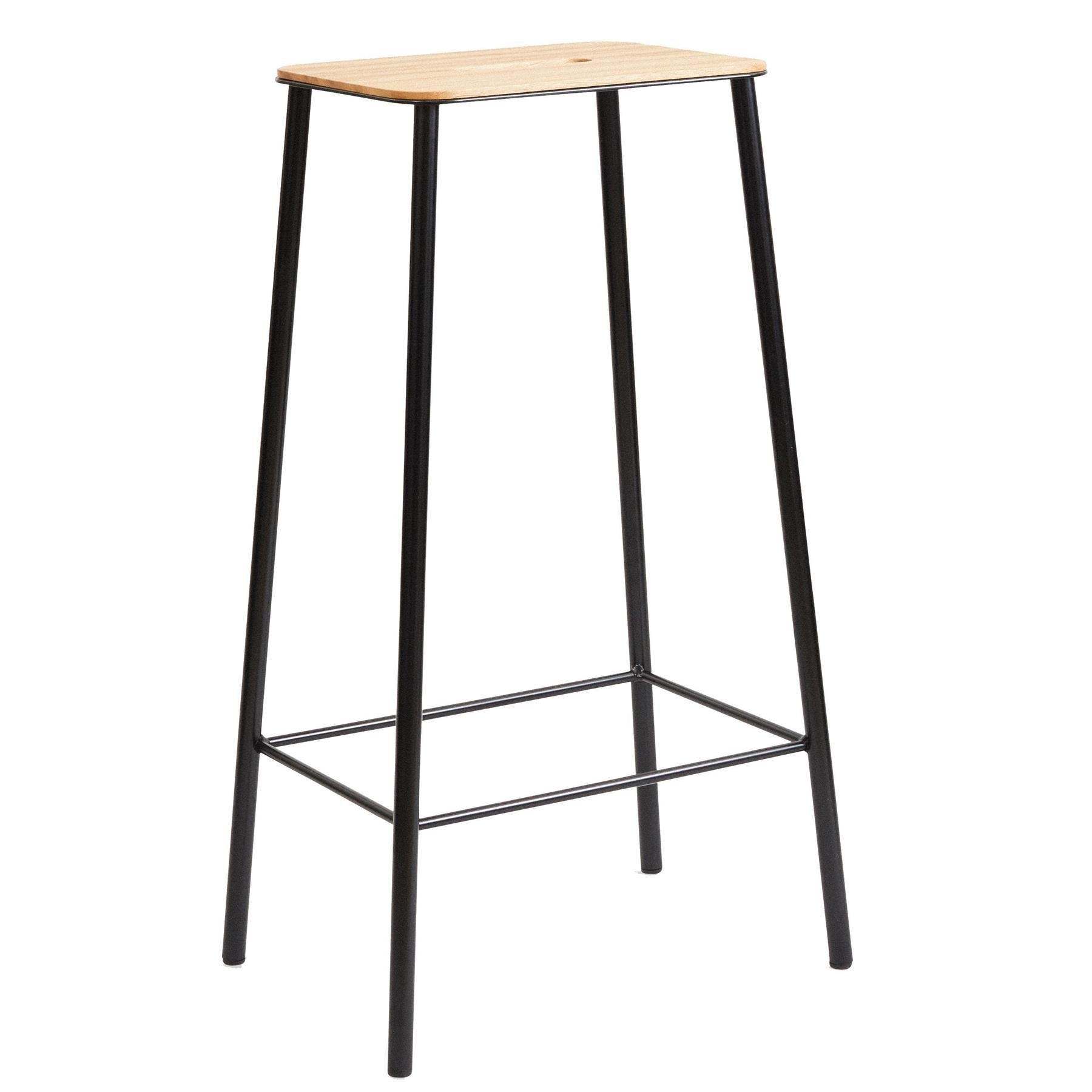 Frama Adam barkruk H76 eiken|zwart