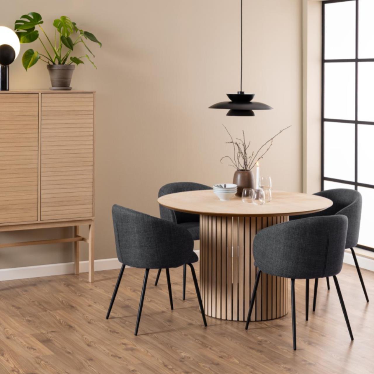 by fonQ Cabin Eettafel - Ø 120 cm - Eiken 