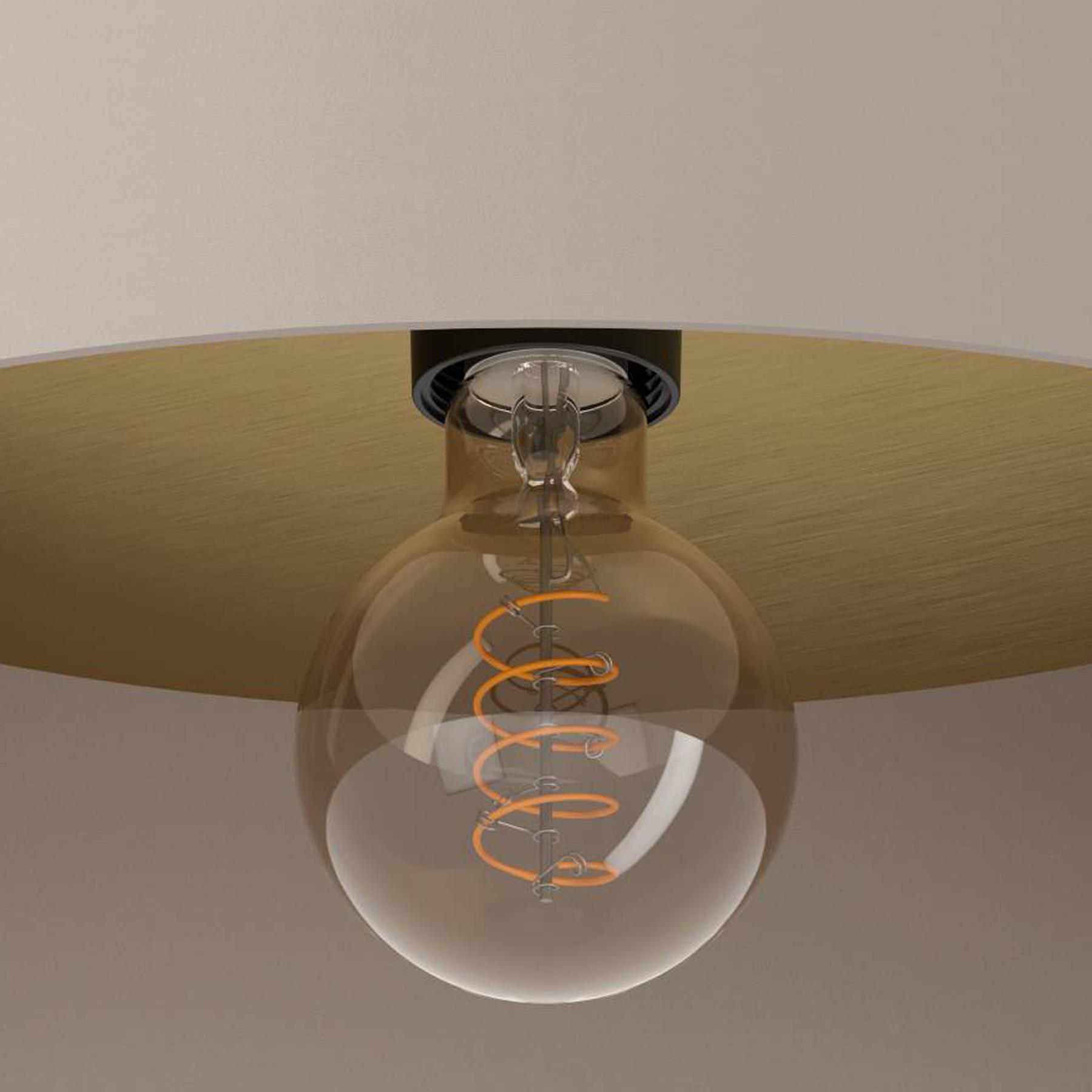 EGLO Duaia Plafondlamp - E27 - Ø 42 cm - Taupe - Hout|Staal