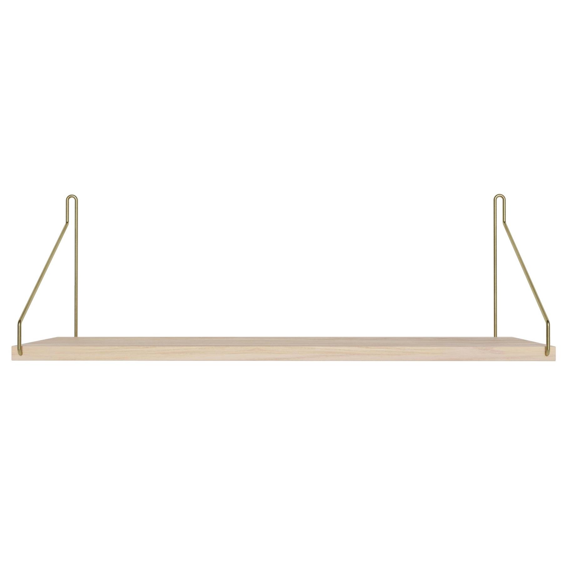 Frama Shelf wandplank 60x20 wit geolied|messing