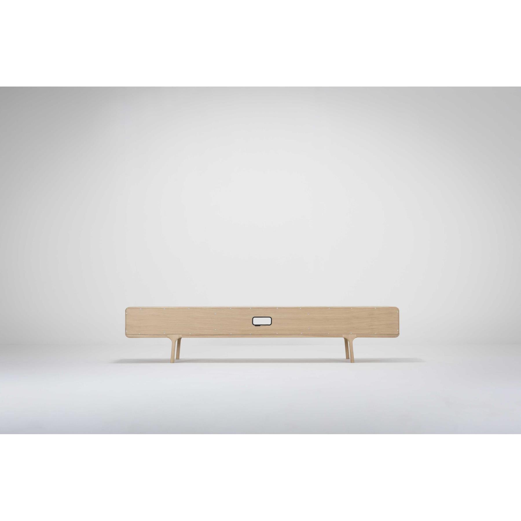 Gazzda Fawn lowboard tv-meubel 2 lades 220x45 whitewash