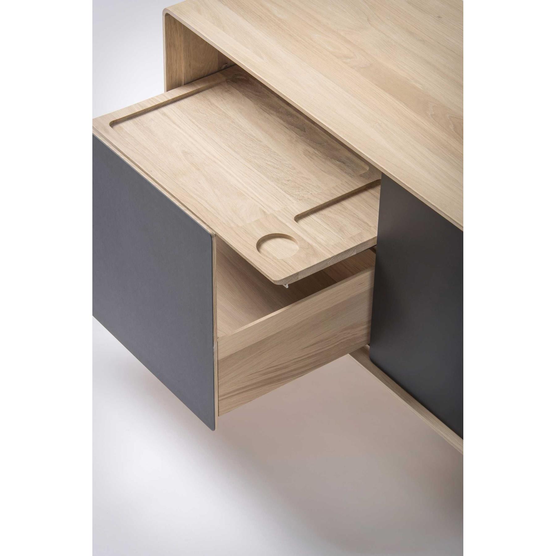 Gazzda Fina dressoir tv-meubel 180x45 natural|wit